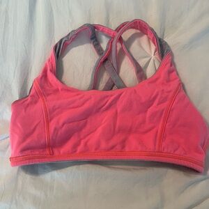 Ivivva Pink and Gray Racerback Sports Bra